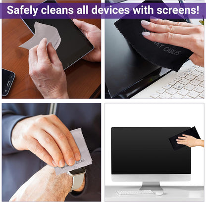 Swanky Computer Screen Cleaner Kit: Set of Electronic Cleaner Spray Microfiber Cleaning Cloth for Tv Cleaner - Ipad Screen Cleaner - iPhone Cleaner - Monitor Cleaner - Laptop Cleaner (2 Oz, 2-Pack)