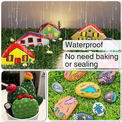 Gold Paint Pens Permanent Paint Markers 12 Pack Oil Based Markers, Quick Drying and Waterproof Marker Pen, Car Tire, Metal, Rock Painting, Wood, Ceramic, Plastic, Canvas, Mugs, Medium Tip