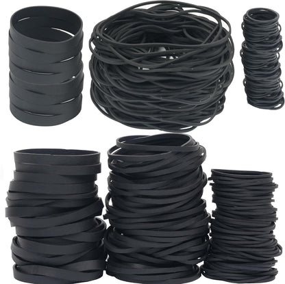 Rubber Bands Assorted Sizes Black Elastic Bands Tactical rubber bands for Office supplies 0.5lbs size10,size#16,size#33,size#64,size#84,size(4-4/5" x 1/16")