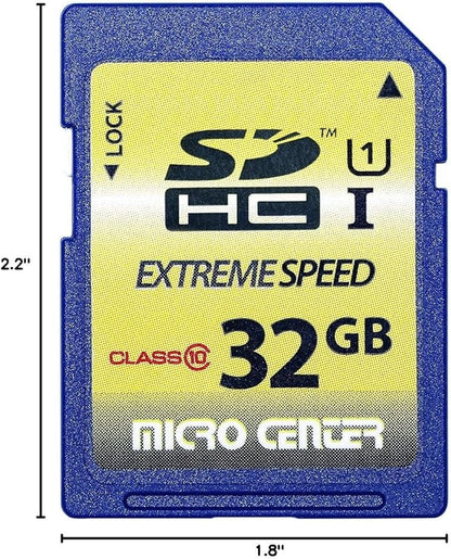 32GB Class 10 SDHC Flash Memory Card Full Size SD Card USH-I U1 Trail Camera Memory Card by Micro Center