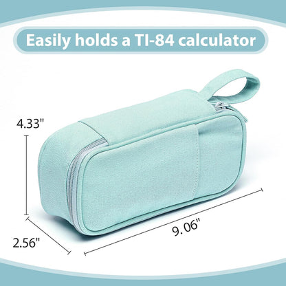 Pencil Case Pouch Box Bag School Supplies Girls Boys Kids, Cute Preppy Stuff Large Big Capacity Aesthetic Pen Organizer, Back to College Stationary, Eggshell Blue, Heavy Duty Canvas, 1800ml