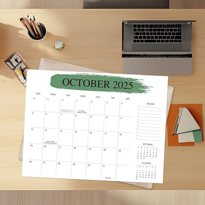 Desk Calendar 2025-2026 – 18-Month Desktop Calendar from July 2025 to December 2026, for Office, School & Home Use – Large Teacher Desk Calendar 22x17 (Apricot)
