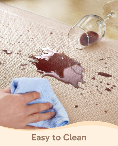 Ophanie Kitchen Mats for Floor, 3/4 Inch Thick Kitchen Rugs, Anti Fatigue Standing Cushioned Mat, Waterproof,Comfort Ergonomic Mat for Office, Home, Sink, 20''x39'' Beige Non-Slip Bottom