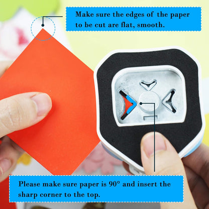 Round Corner Punch, 3 in 1-3 Way Corner Puncher Cutter for Paper Craft (R4mm+R7mm+R10mm) for Cutting Different Corners, DIY Projects, Card Making & Scrapbooking