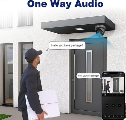 Anpviz 4K 8MP PoE Security IP Camera Outdoor, AI Human Vehicle Detection, 100FT Smart Dual Light Color Night Vision, Built-in Mic, 2.8mm Lens, IP66 Waterproof, NDAA Compliant, Black (U Series)