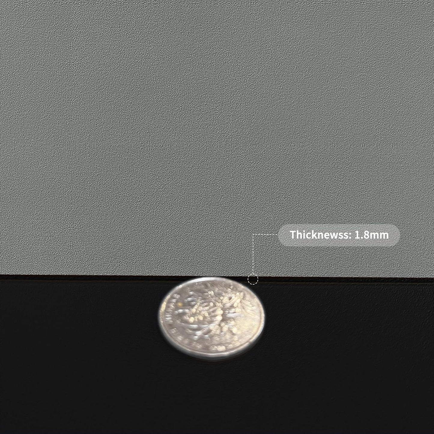 Leather Table Cover,1.8mm Thick,35.4x70.9 Inch Table Protector,Table Protector for Dining Room Table,Table Cover Protector,Dining Room Table Protector Pad(Black+Gray,35.4x70.9)