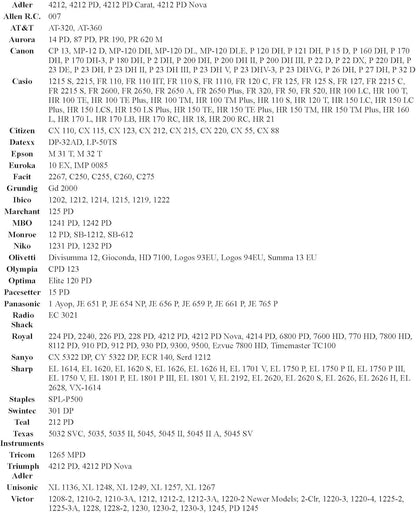 (2 Pack) Compatible/Replacement Canon P23-DH-V P23-DHV-3 P27-DH Calculator Ink Roller, Black/Red Ink Also Fits Casio HR-170RC HR-200RC HR-300RC Sharp EL-1750V EL-1801V Catiga CP30A CP90A and More