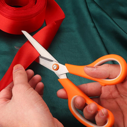 24 Black Scissors Bulk, Rkqoa 8" All Purpose Scissors Pack - Thick Sharp Shears for Office School Sewing Craft Supplies, Classroom Must have, Teacher/Class Scissor, Right/Left Handles