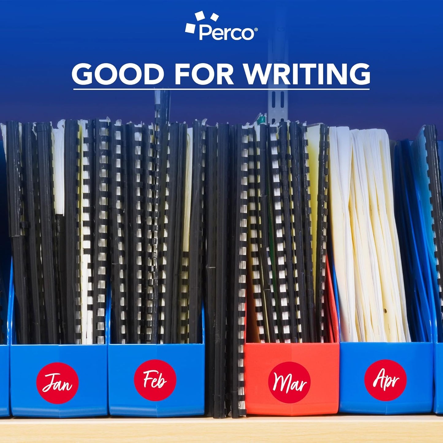 Perco Red 2-Inch Round Circle Dot Sticker Labels - Multi-Roll Pack (3 Rolls, 500 Labels Each) - Permanent Adhesive, Vibrant Colors, Strong Hold - Perforated for Easy Use - Made in USA