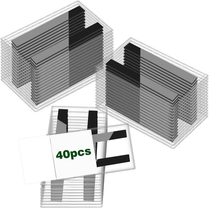 40 Pcs Magnetic Sign Holder, 5.5" x 3.5" Pallet Rack Label Holder with Side Opening, Clear Display Sign Holder, Rack & Shelf Card Holders with Two Magnetic Strips for Home, Office, and Store Displays