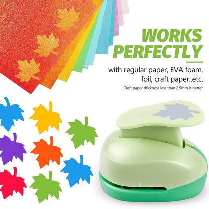 UCEC Maple Leaf Punch Cutter 1inch, Paper Punches, Craft Lever Punch Handmade, Leaves Shape for Paper Crafting, Scrapbooking, Cards Decoration, DIY Arts