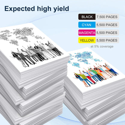 OFFICE-COLOR 210X High-Yield Toner Cartridges 4 Pack Replacement for HP 210X 210A Works with HP Color MFP 4301fdw 4301fdn Pro 4201dw 4201dn Printer Ink (‎Black Cyan Yellow Magenta)