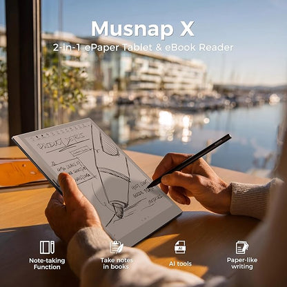 X 10.65" E Ink Paper Tablet | 8GB+128GB Ultra-Thin Flexible Screen ePaper Notebook with Stylus Pen | 2-in-1 ePaper Tablet & eBook Reader | Long Battery Life for Meetings, Study & Reading