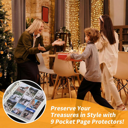 9 Pocket Card Sleeves, Holds 1800 Cards, Trading Card Binder Sleeves, 3 Ring 9 Pocket Pages for Sports Cards, Coupons Cards, 100 Pack, Game