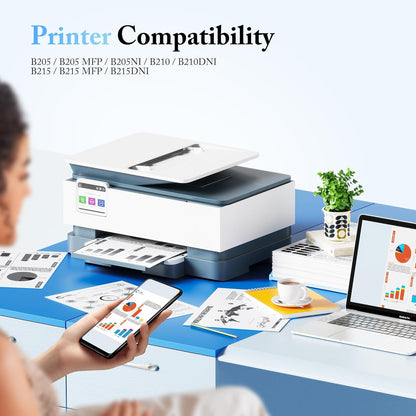 LxTek B210 Compatible Toner Cartridges for Xerox B205 B210 B215 for Xerox B215 B215DNI B205NI B210DNI B205MFP B215MFP 106r04346 106r04347 Toner (Black, 2-Pack)