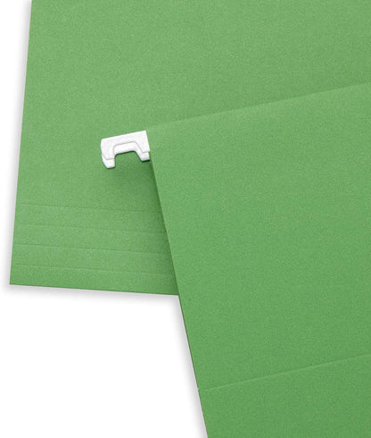 Blue Summit Supplies Hanging File Folders, 25 Reinforced Hang Folders, Designed for Home and Office Color Coded File Organization, Letter Size, Green, 25 Pack
