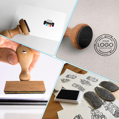 PATIKIL 3"x2" Large Stamp Pad, 2Pcs Washable Craft Ink Pad for Rubber Stamp Card Making Stamping Scrapbook Fingerprint Handprint, Purple/Black