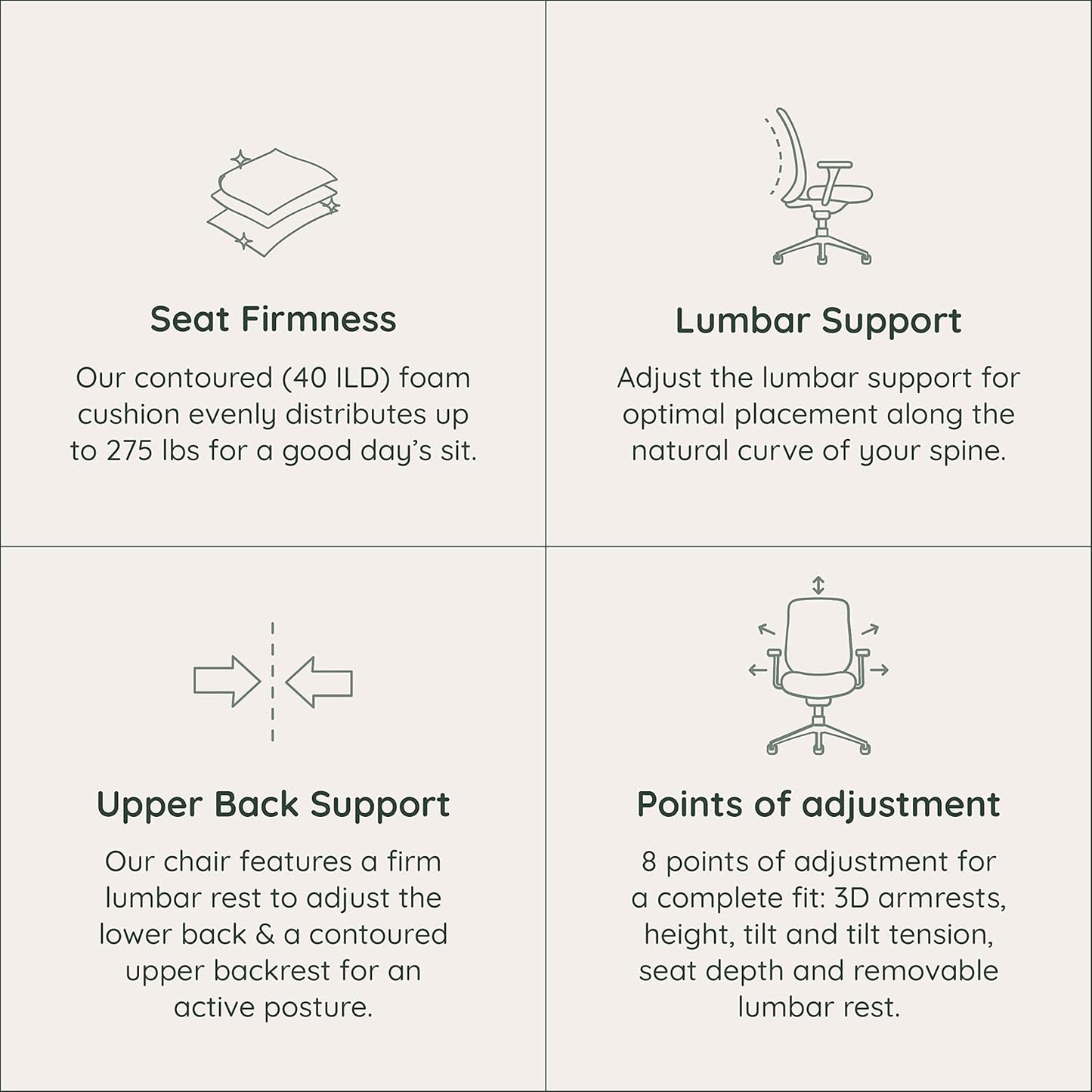 Branch Ergonomic Chair - A Versatile Desk Chair with Adjustable Lumbar Support, Breathable Mesh Backrest, and Smooth Wheels - Experience Optimal Comfort and Support - Black
