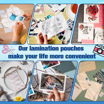 200 Pack 5mil 5“x7" Thermal Laminating Pouches Badge Laminate Pouches Clear Laminated Luggage Tags Printable Laminator Pouches for Business Permits Cards (200, 5.3"x7.3"-5mil)