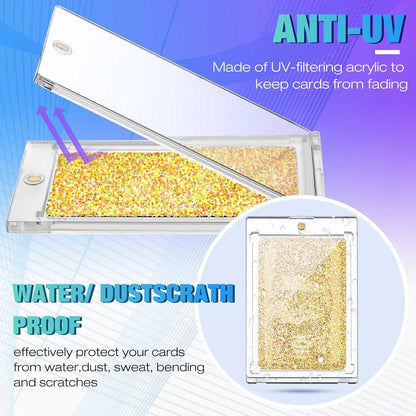 SATINIOR 60 Pcs 100 Pt Magnetic Card Holder, Holder Case Clear Protectors for Thick Baseball Football Hockey Cards