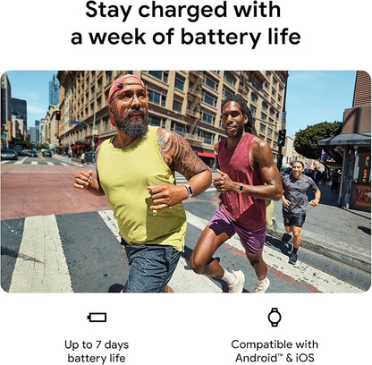 Fitbit Charge 6 Fitness Tracker with Google apps, Heart Rate on Exercise Equipment, 6-Months Premium Membership Included, GPS, Health Tools and More, Gold/Coral, One Size (S & L Bands Included)