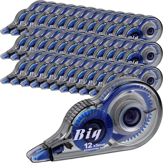 Chivao 36 Pack White Correction Tape, Classroom Correction Tape Wipe out Easy to Use Applicator Translucent Dispenser Shows for School Office Note Journal, 0.2 Inch x 39.4 Feet