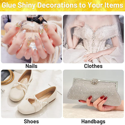 B7000 Jewelry Metal Glue with Precision Tips, Upgrade Clear B-7000 Glues Paste Transparent Liquid Fusion Fabric Glue for Phone Repair, Glass, Wooden, Rhinestone Jewelry Crafts, DIY Tumblers (4 x15ML)