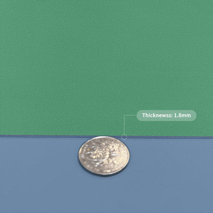 Leather Table Cover,1.8mm Thick,17x72 Inch Desk Cover,Dresser Cover Top,Dresser Protector Top,Dresser Cover,End Table Cover.(Grayish Blue+Dark Green,17x72)