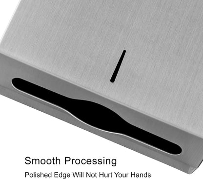 Commercial Paper Towel Dispenser Wall Mount Bathroom, 250 C Fold / 300 Multifold Stainless Steel Paper Towel Holder Hand Towel Dispenser Toilet Paper Dispenser Home (Brushed)