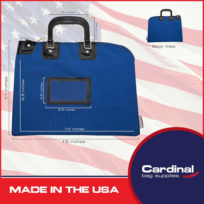 Fire Resistant Security Money Bag with Lock, Water Repellent, Safe Storage, Protects Important Valuables, 15 x 11 Inch (Royal Blue)