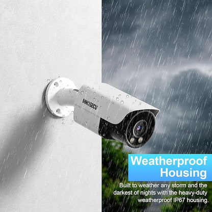 5MP PoE Camera, Outdoor Bullet Security Surveillance IP Camera IP67 Rating, Smart Dual Light Color Night Vision, Two-Way Audio, 2.8mm Lens 110° Wide Angle, Human&Vehicle Detection, INB5GD37Y
