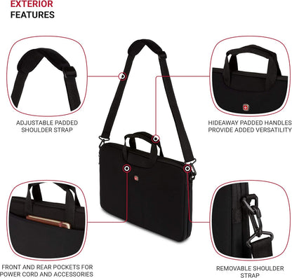 Wenger Legacy 15.6 Inch Ultra Computer Slimcase, Black, One Size