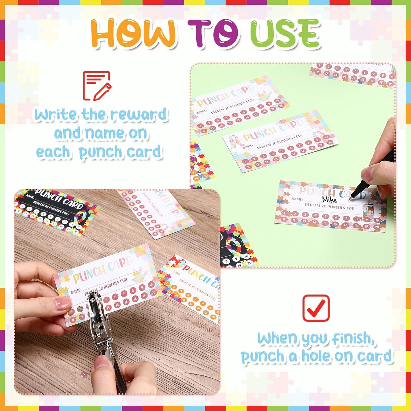 Fumete 400 Pcs Punch Cards for Classroom Reward Cards Behavior Incentive Loyalty Awards for Kids Students Teachers School Business, 8 Styles, 3.5 x 2 in(20 Christian Punches Style)