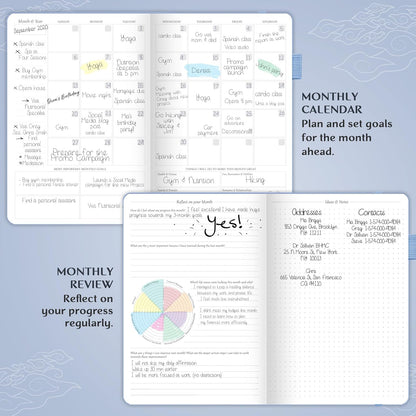 Legend Planner – Weekly & Monthly Life Planner to Hit Your Goals & Live Happier. Organizer Notebook & Productivity Journal. A5 (Periwinkle)