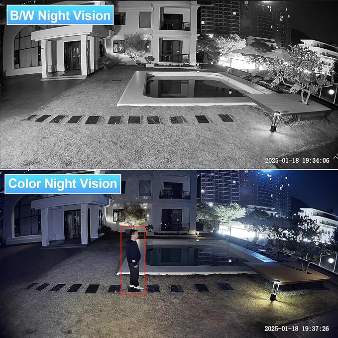 UltraHD 12MP AI IP PoE Camera @30fps, IP67 Outdoor Bullet Security Camera, Face Detection, Human and Vehicle Detection, Smart Dual Light Color Night Vision, Built-in Mic, 4mm Lens, INB12HD56A