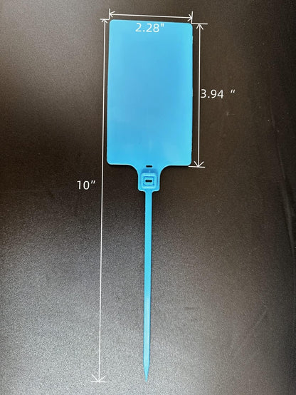 Blank Labeling Tags Waterproof Plastic Tags for Labeling Writeable Zip Tie Tag Seals 2.28"×3.94" 200pcs，Blue