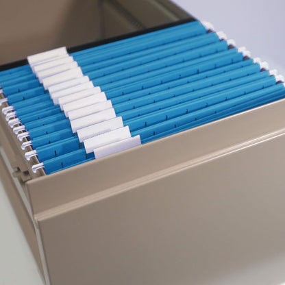 Smead Standard Hanging File Folders, 25 Count, Sky Blue, 1/5-Cut Adjustable Tabs, Letter Size (64068)