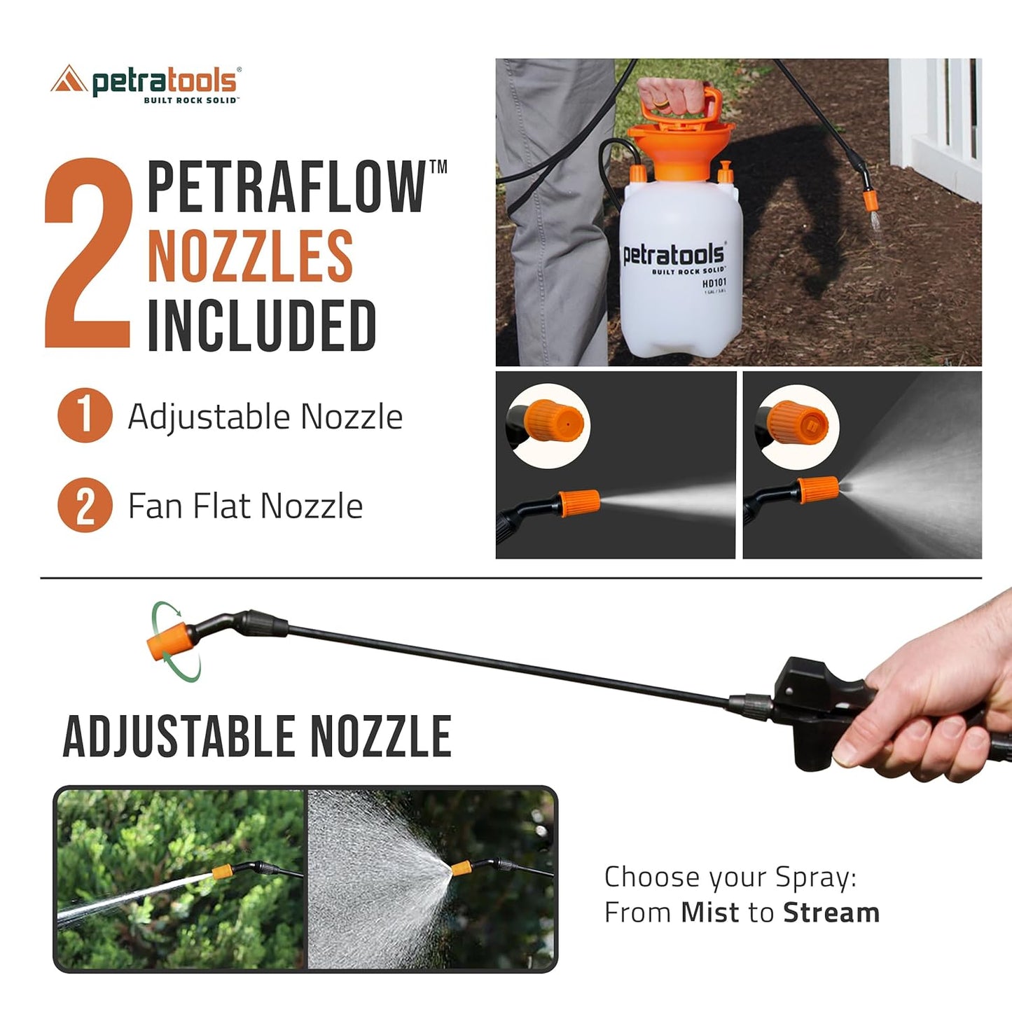 PetraMax Lockscape 64 oz Sticky Mulch Glue for Landscaping Bundle with HD101, 1 Gallon Pump Garden Sprayer for Easy Hold Landscape