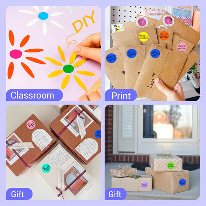 1 Inch Circle Dot Stickers 1000 PCS Color Coding Thermal Labels Dots Writable Printable Small Round Stickers for Office, Classroom, Inventory, Garage, Organizing Storage, DIY, Blue