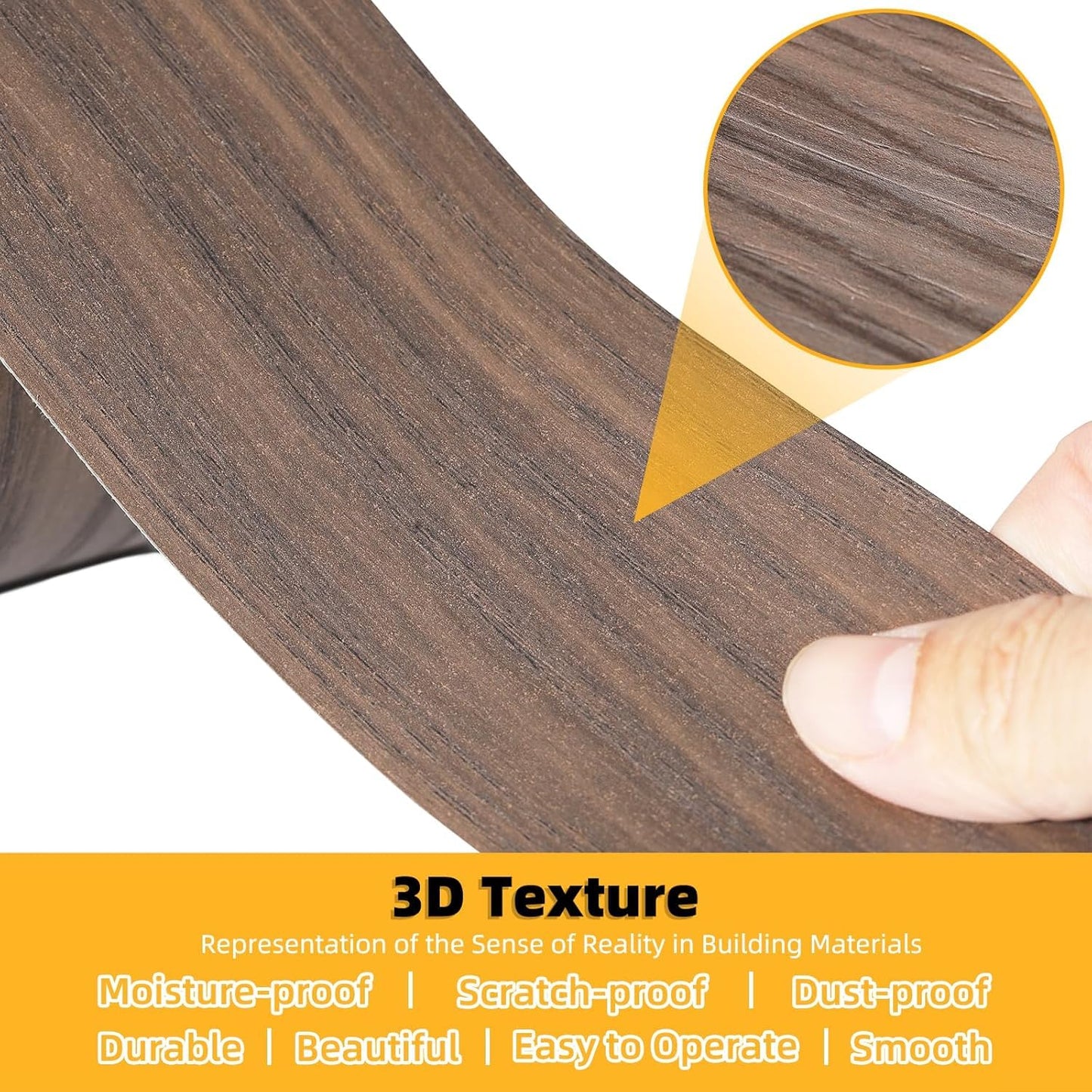 GSCIT Club Walnut Wallpaper, 2.4 inch X 15ft Self Adhesive Wood Grain Repair Tape Walnut Repair Patch for Tables, Chairs, Baseboards, Doors, Windows, Floors, Handicraft DIY.