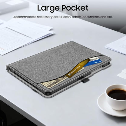 Fintie Case for Samsung Galaxy Tab A9 Plus/A9+ 5G 11 Inch 2023 Model (SM-X210/X216/X218), Multi-Angle Viewing Smart Stand Back Cover with Pocket Auto Wake/Sleep, Gray