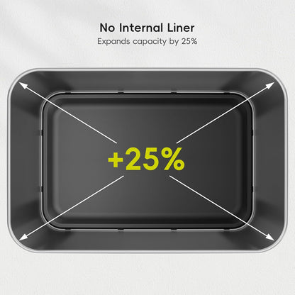 EKO Nova Sensor Trash Can, 21 Gallon/80 Liter Stainless Steel Rectangular Touchless Motion Sensor Trash Can, Matte Metallic