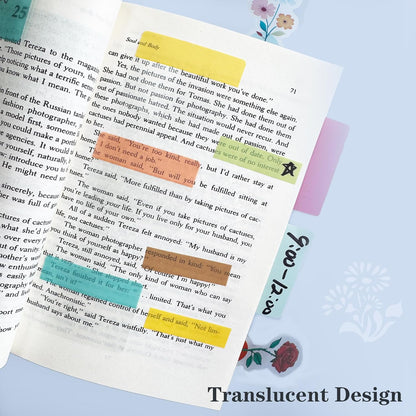 ELII 500 PCS Tabs 2 Inch Book Tabs Sticky Index Tabs,File Tabs Self Adhesive,Page Markers Index Labels for Pages Notebooks