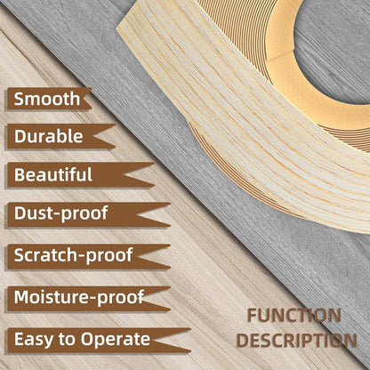 GSCIT Club Oak Edge Banding, 7/8 inch x 500ft roll of Veneer Edge Banding Preglued Flexible, Wood Tape Banding for Repair Furniture