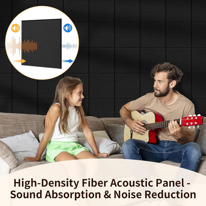 Smarpau Large Cork Board, Black Bulletin Board for Walls 48"x36", 12 Pack Pin Board Felt Wall Tiles with 35 Pushpins 50 Removable Security Stickers, Cork Boards for Office Home Decoration