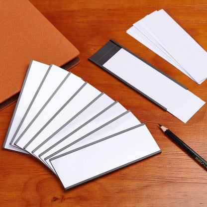 Eeoyu Magnetic Label Holders with Magnets Magnetic Data Card Holders with Clear Plastic Protectors for Metal Shelf, Whiteboard, Set of 50 (2 x 5.5 Inch)