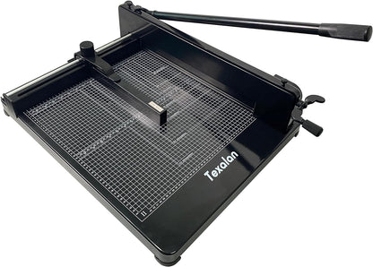TEXALAN(R) Heavy Duty Guillotine Paper Cutter Black 400 Sheets Stack Paper Trimmer (A3-17'' Paper Cutter)