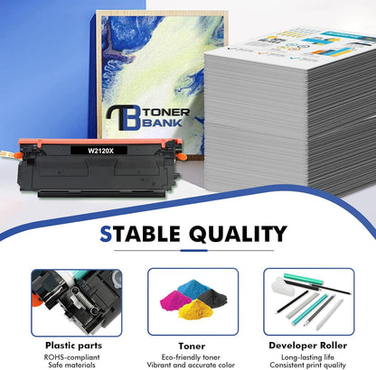 212X 212A Toner Cartridges 4 Pack (with Chip) Compatible for HP 212X 212A W2120A W2120X Toner Work for HP Color Laserjet Enterprise M555dn M554dn M554 M555x M555 MFP M578 Series Printer Ink (BK/C/Y/M)