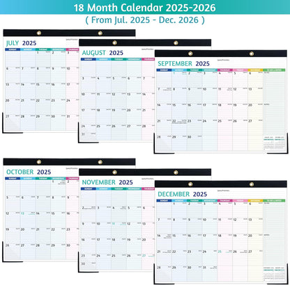 2025-2026 Desk Calendar – Shipped Flat, Large Desk Calendar, 22'' x 17'', Jul 2025 – Dec 2026, 18 Monthly Calendar, Best Desk/Wall Calendar with Desk Pad, To-do Lists, Ruled Blocks, Corner Protectors