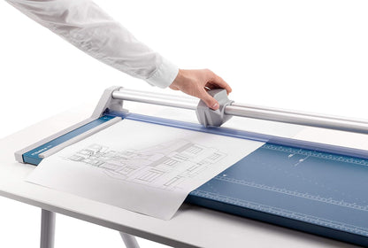 Dahle 556 Professional Rotary Trimmer, 37" Cut Length, 14 Sheet Capacity, Self-Sharpening, Dual Guide Bar, Automatic Clamp, German Engineered Paper Cutter